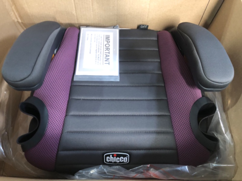 Photo 3 of Chicco GoFit Backless Booster Car Seat, 40-110 lbs, Grape/Purple