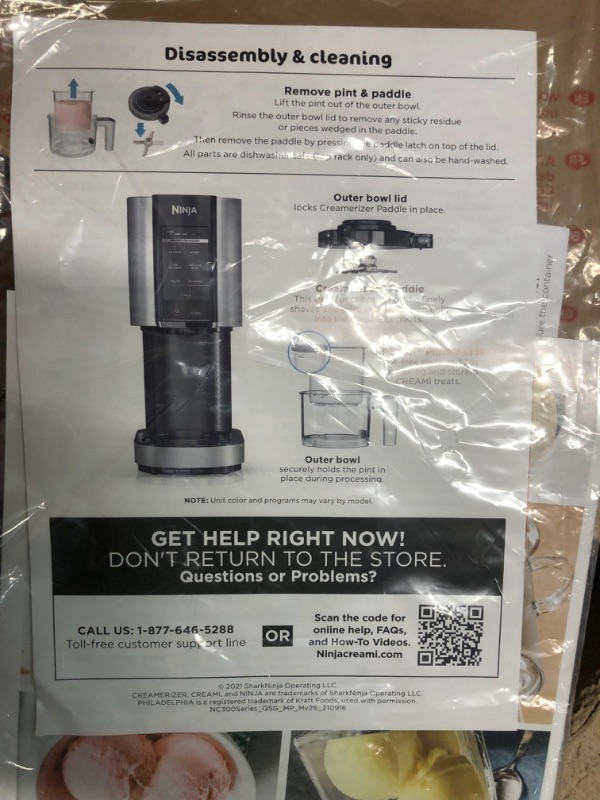 Photo 1 of **MISSING PADDLE AND TUB**
Ninja NC301 CREAMi Ice Cream Maker