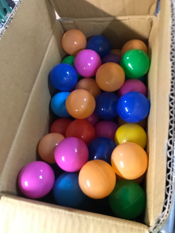 Photo 1 of ***USED*** Playz 200 Soft Plastic Mini Ball Pit Balls w/ 8 Vibrant Colors - Crush Proof, No Sharp Edges, Non Toxic, Phthalate & BPA Free for Baby Toddler Ball Pit, Play Tents & Tunnels Indoor & Outdoor
