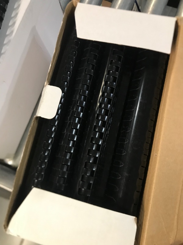 Photo 2 of Binditek 50 Pack Plastic Comb Binding Spines,1-1/2 Inches Diameter,310 Sheet Capacity,Letter Size,Black Binding Comb