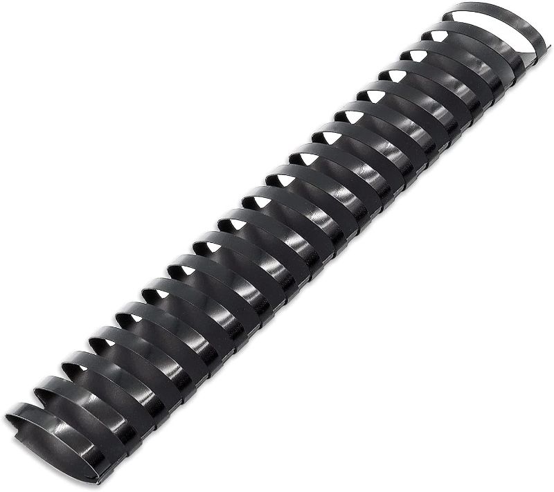 Photo 1 of Binditek 50 Pack Plastic Comb Binding Spines,1-1/2 Inches Diameter,310 Sheet Capacity,Letter Size,Black Binding Comb