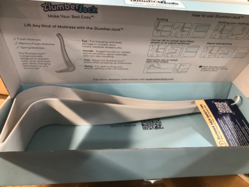 Photo 2 of Zlumber Jack - The Ultimate Mattress Lifting Tool - Ergonomic Under Mattress Wedge Elevator for Changing Sheets, Effortless Bed Making (ZlumberJack) Reinforced PP Zlumber Jack