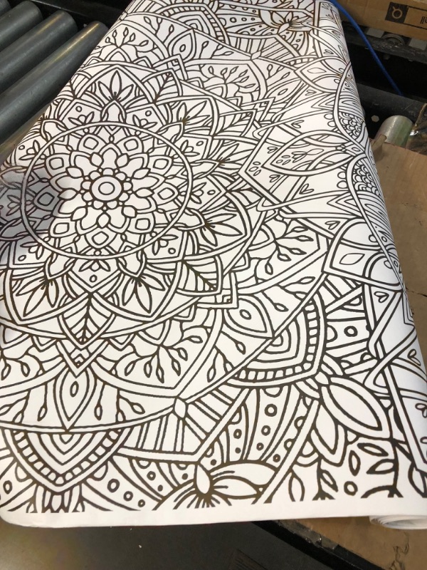 Photo 2 of Henna Doodle Coloring Canvas For Adults, Stretched primed canvas to color