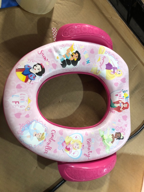 Photo 2 of Disney Princess "Loving Life" Soft Potty Seat and Potty Training Seat - Soft Cushion, Baby Potty Training, Safe, Easy to Clean