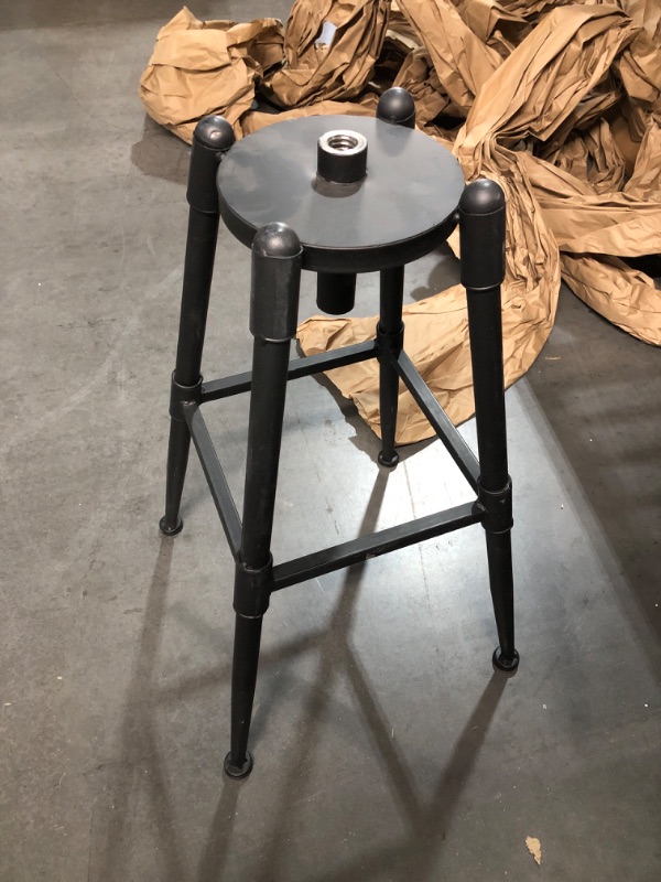Photo 2 of *(LEGS AND BASE ONLY)* MSMV 27-35 Inch (Set of 4) Vintage Industrial Bar Stool Black Square base