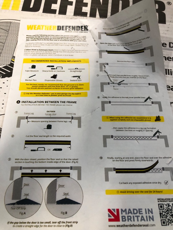 Photo 4 of Weather Defender XL Garage Door Threshold Floor Seal 