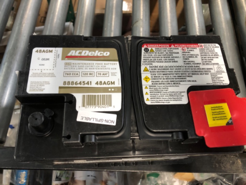 Photo 2 of ACDelco Gold 48AGM 36 Month Warranty AGM BCI Group 48 Battery