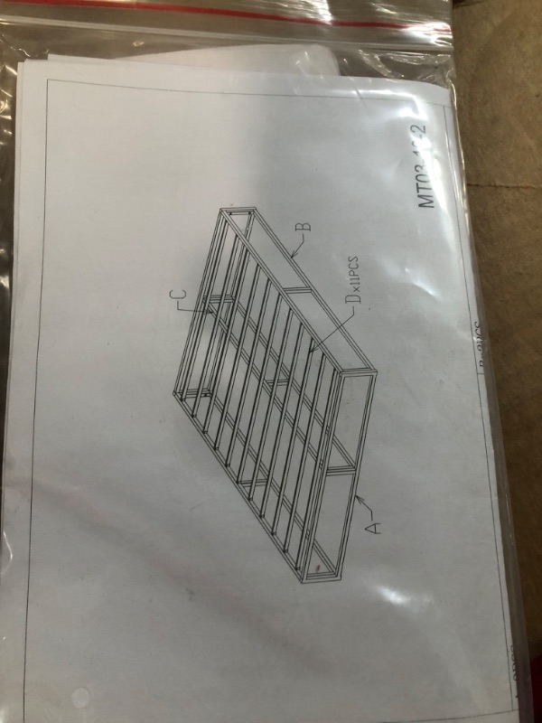 Photo 4 of Bilily 10 Inch Full Size Bed Frame with Steel Slat Support