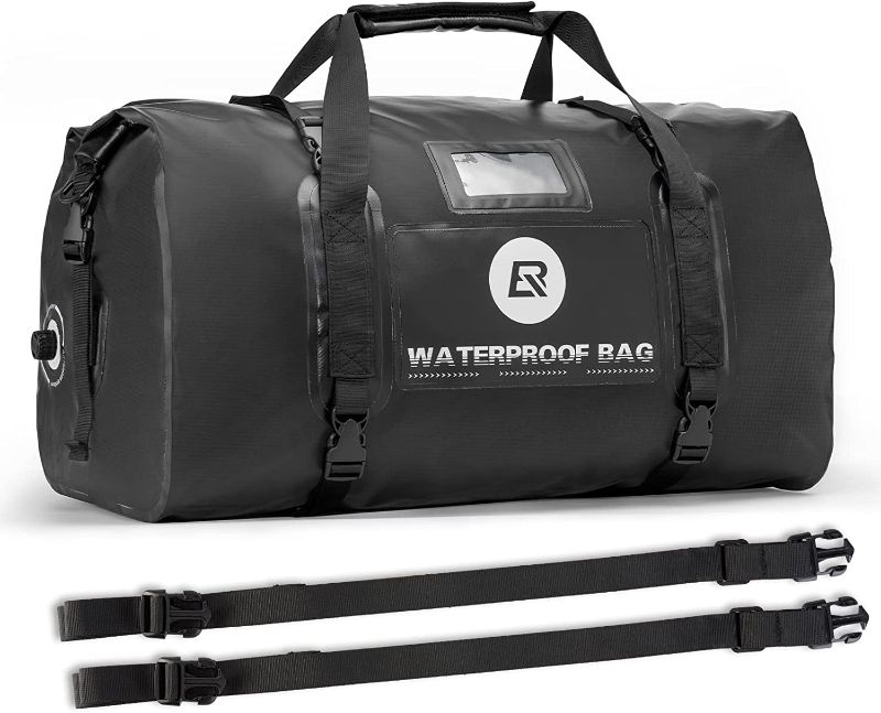 Photo 1 of ROCKBROS Waterproof Duffel Bag 60L Motorcycle Travel Dry Duffel Bag for Motorcycling Boating Kayaking 