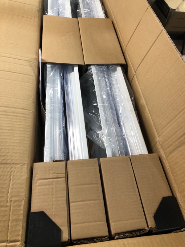 Photo 1 of *APPEARS NEW* ANTLUX 4FT LED 40W Shop Lights, 4400lm, 4000K, 4 Foot Crystal LED Wrap Light, 48 Inch Integrated Linear Strip Flush Mount Ceiling Lighting Fixture, 4 Pack 40w 5 Inch Wide