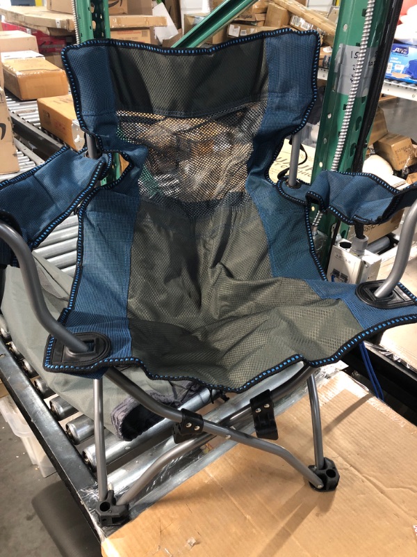 Photo 3 of *GENTLY USED* REDCAMP Low Beach Chair with Adjustable backrest and Cup Holder, Navy 