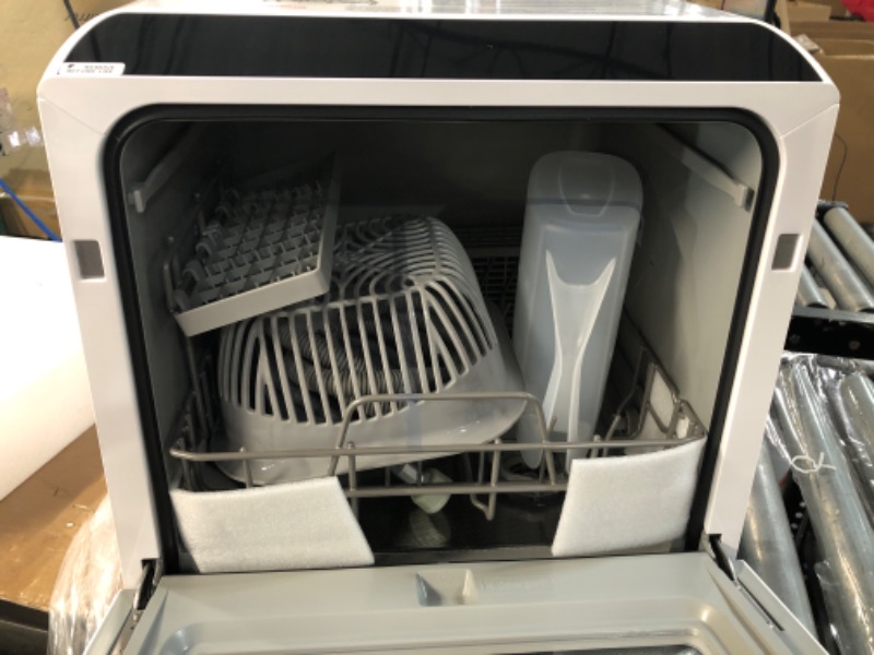 Photo 3 of *GENTLY USED* Portable Countertop Dishwashers, NOVETE Compact Dishwashers with 5 L Built-in Water Tank & Inlet Hose, 5 Washing Programs, Air-Dry Function and LED Light 