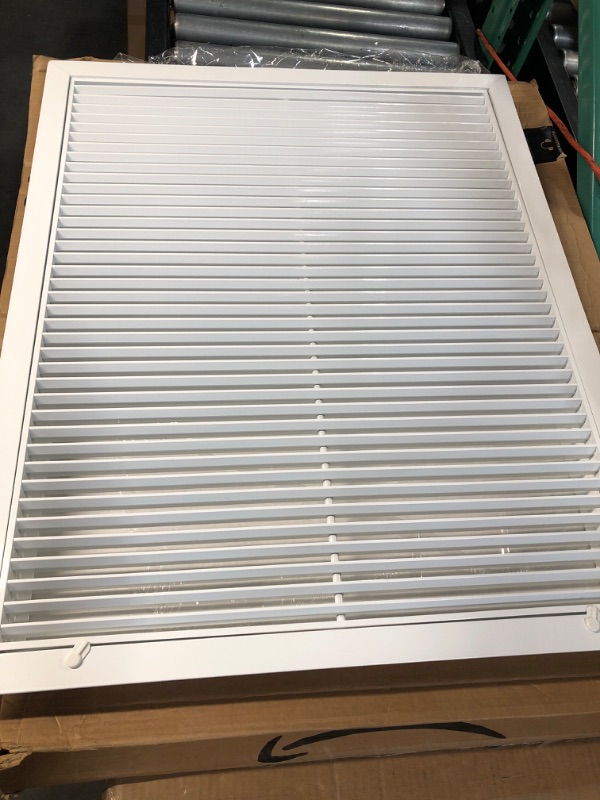 Photo 6 of *DAMAGED* 24" X 30" Aluminum Return Filter Grille, Easy Airflow, Linear Bar Grilles Outer Dimensions: 25.75w X 31.75h] 24 X 30