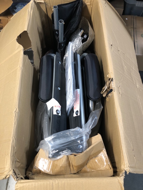 Photo 1 of *GENTLY USED* Medline Lightweight & User-Friendly Wheelchair With Flip-Back, Desk-Length Arms & Elevating Leg Rests for Extra Comfort, Black, 18 inch Seat