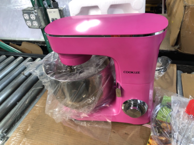 Photo 2 of *GENTLY USED* COOKLEE Stand Mixer, 9.5 Qt. 660W 10-Speed Electric Kitchen Mixer, SM-1551, Pink