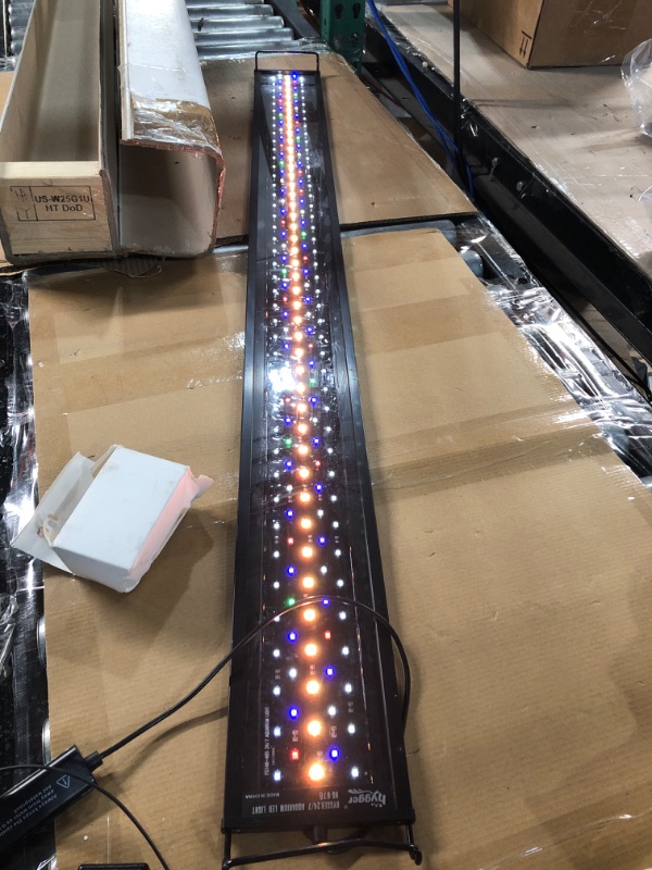 Photo 2 of **USED** hygger 42W 24/7 Lighting Aquarium LED Light, Sunrise-Daylight-Moonlight Mode and DIY Mode, Adjustable Timer Adjustable Brightness with Extendable Bracket, 42W for 48~54inch Tank