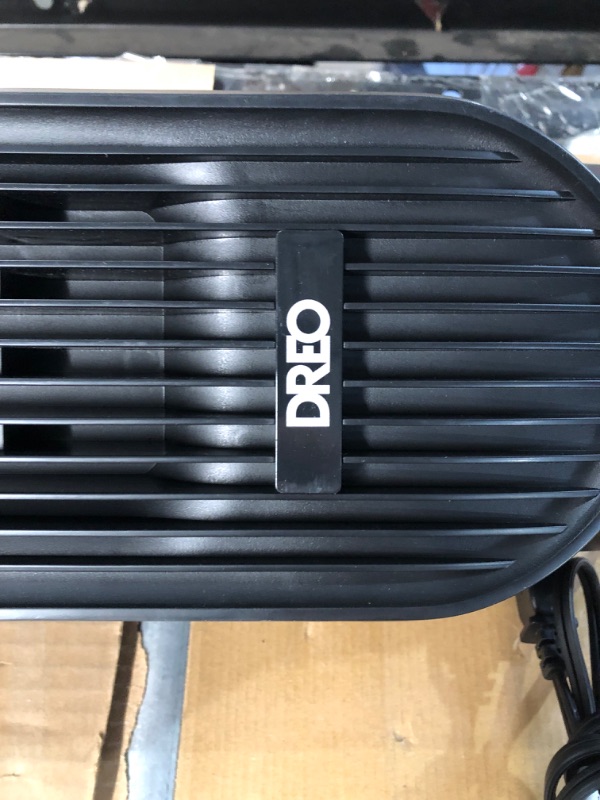 Photo 3 of **USED** Dreo Nomad One Tower Fan with Remote, 24ft/s Velocity Quiet Cooling Fan, 90° Oscillating Fan (DR-HTF007) Black Standard