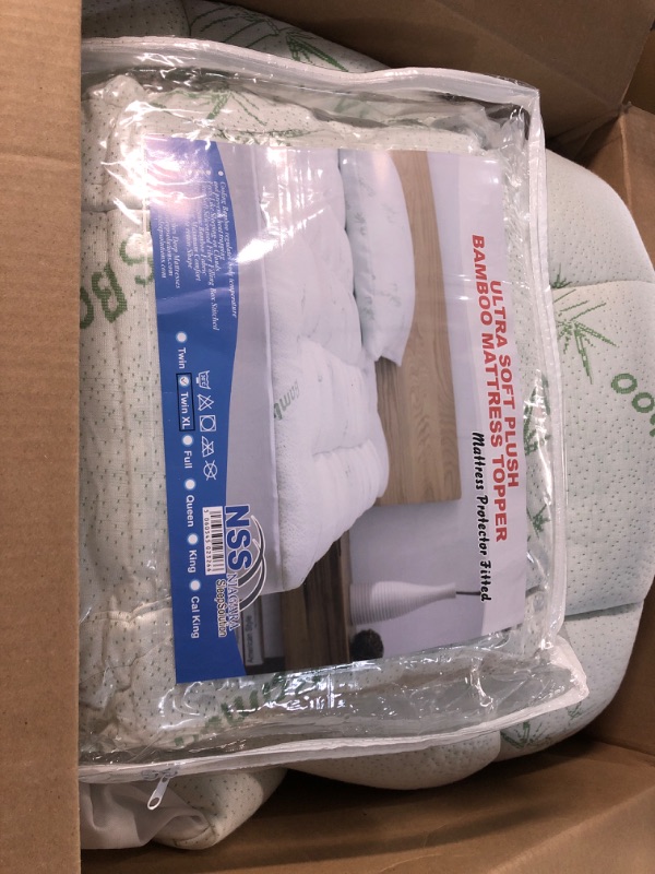 Photo 2 of *GENTLY USED* Bamboo Mattress Topper Twin Extra Long XL Cooling Breathable,  Ultra Soft Twin XL