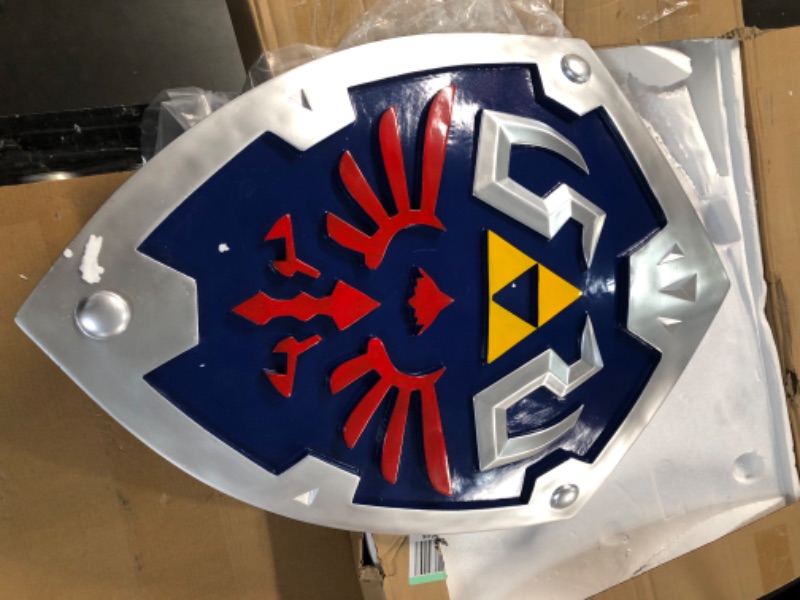 Photo 1 of *USED* IM-SMELTER 24" Inch Blue Hylian Shield, Brave Link Shield, PVC Material, for Decoration, Cosplay, Collection, Display