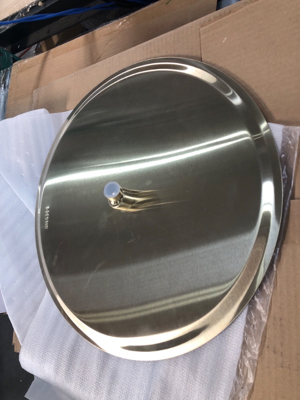 Photo 2 of *GENTLY USED* GGStudy High Pressure Round Brushed Gold Shower Head, 16 Inches, Ultra Thin, 1/2 Connection