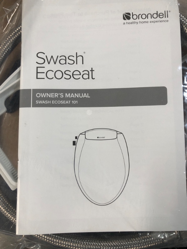 Photo 4 of *GENTLY USED* Brondell Swash Non-Electric Seat, Fits Round Toilets, White – Dual Nozzle System, Ambient Water Temperature – High Quality Bidet with Easy Installation S101 Round