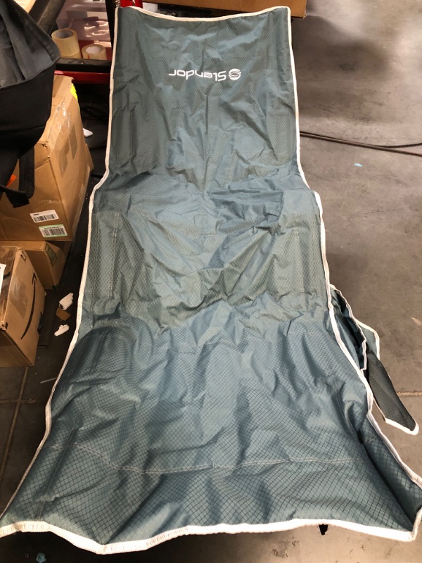 Photo 1 of *USED* Slendor Folding Camping Cot, Portable Heavy Duty with Pillow and Carry Bag, 1200D Double Layer Oxford, 500 LBS(Max Load) Blueish