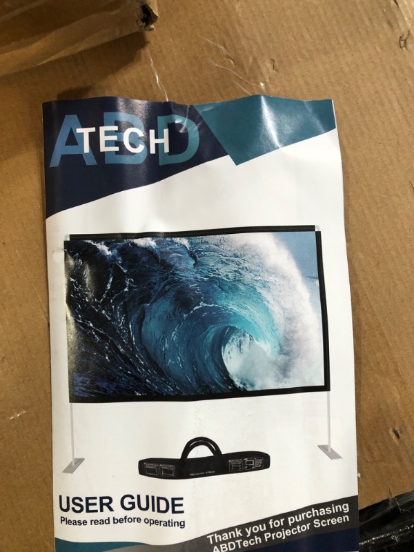 Photo 6 of [Factory Sealed] Abdtech Portable Outdoor Movie Screen, 120 inch 3D Projector Screen Frame 