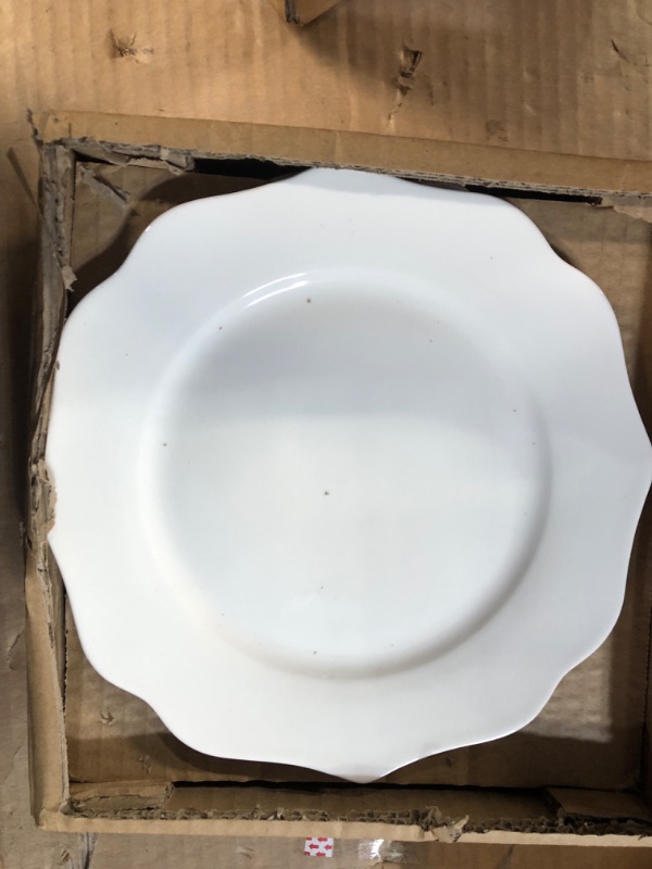 Photo 8 of [Brand New] MALACASA Plates and Bowls Sets, 16 Piece Bone China Dinnerware Sets for 4, Round White Dish Set