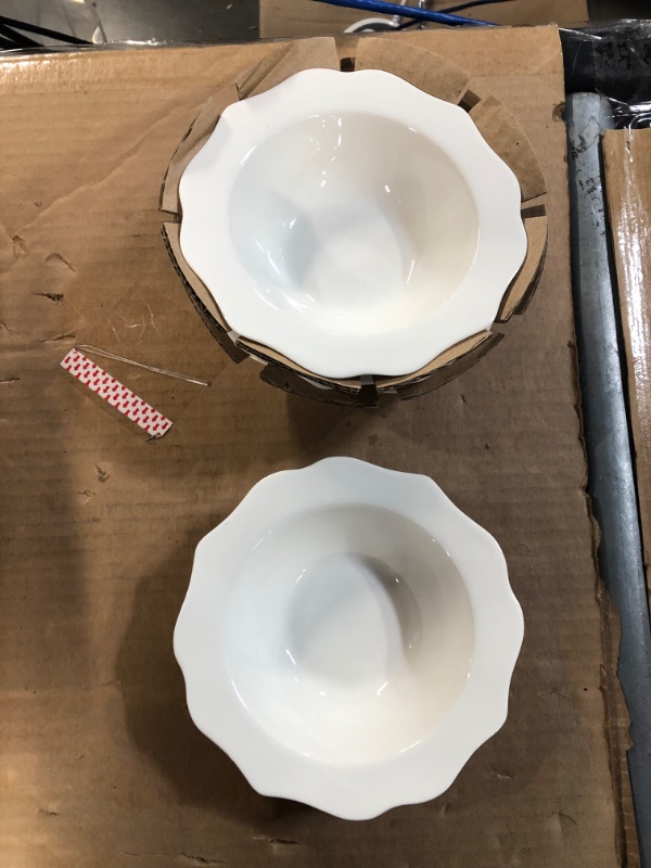 Photo 2 of [Brand New] MALACASA Plates and Bowls Sets, 16 Piece Bone China Dinnerware Sets for 4, Round White Dish Set