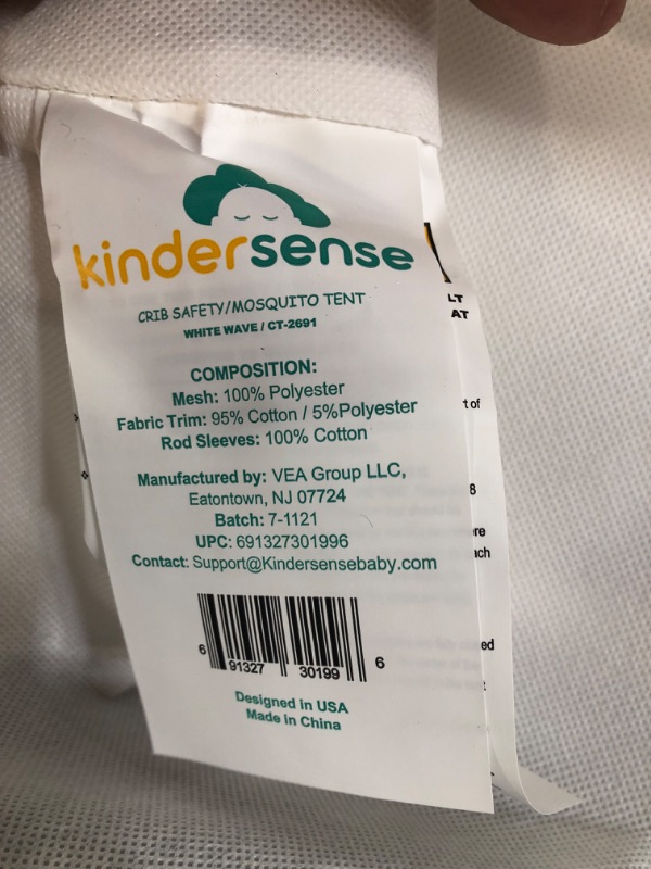 Photo 7 of [Brand New] KinderSense® - Baby Safety Crib Tent - Premium Toddler Crib Topper  (White Wave)
