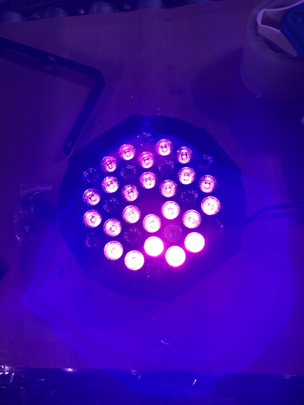 Photo 2 of 36 LED Stage Lights RGB DJ LED Par Light Remote 2 Pack