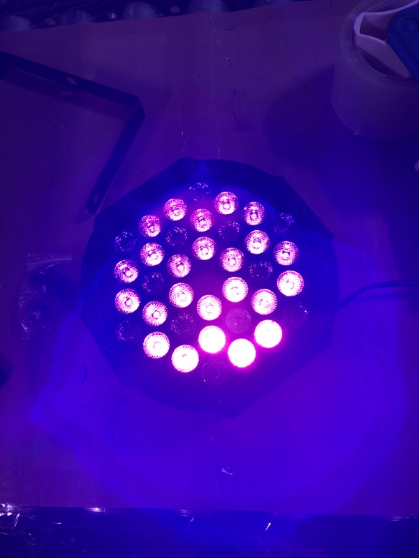 Photo 1 of 36 LED Stage Lights RGB DJ LED Par Light Remote 2 Pack