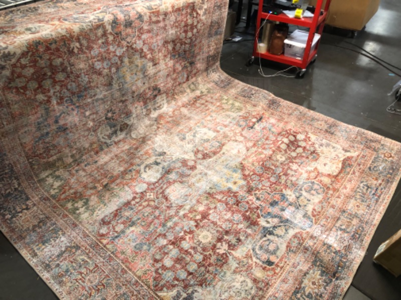 Photo 2 of Loloi II Loren Collection LQ-14 Brick / Multi, Traditional 8'-4" x 11'-6" Area Rug 8 ft 4 in x 11 ft 6 in