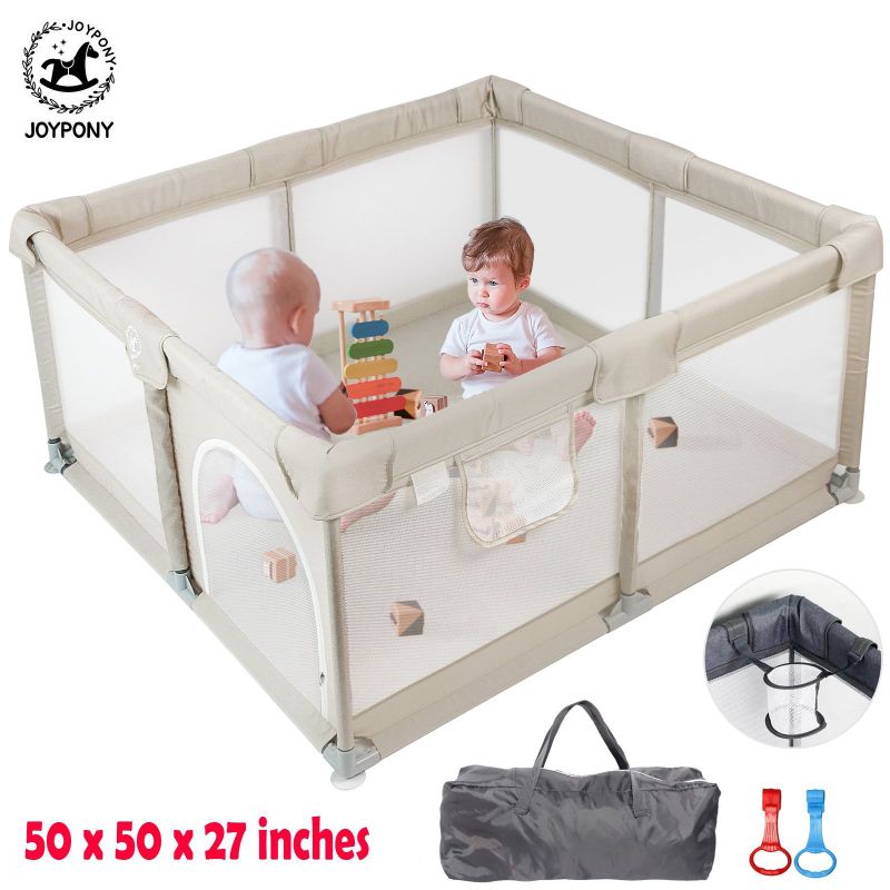 Photo 1 of Joypony Baby Playpen,Baby Playards Large Safety Play Center Yards, 50 x 50 x 27 inches