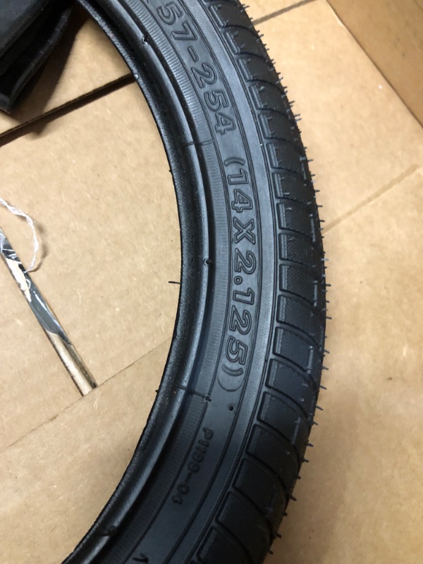 Photo 2 of 14X2.125 Bike Folging Tyre for Gas Electric Scooters 14 Inch E-Bike Wheel Tire,Replacement Wheels Durable and Strong with tube