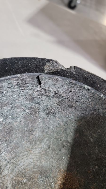 Photo 3 of *DAMAGED* Genuine Handmade Mexican Mortar and Pestle, Molcajete REFERENCE PHOTO