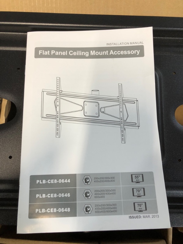 Photo 4 of InstallerParts 32"-55" Flat TV – 1.5" NPT Pipe Ceiling Mount – VESA 400x400 – LED LCD Plasma Flat Screen TV