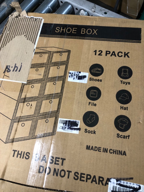 Photo 1 of ***DAMAGED*** shoe box 12 pack total