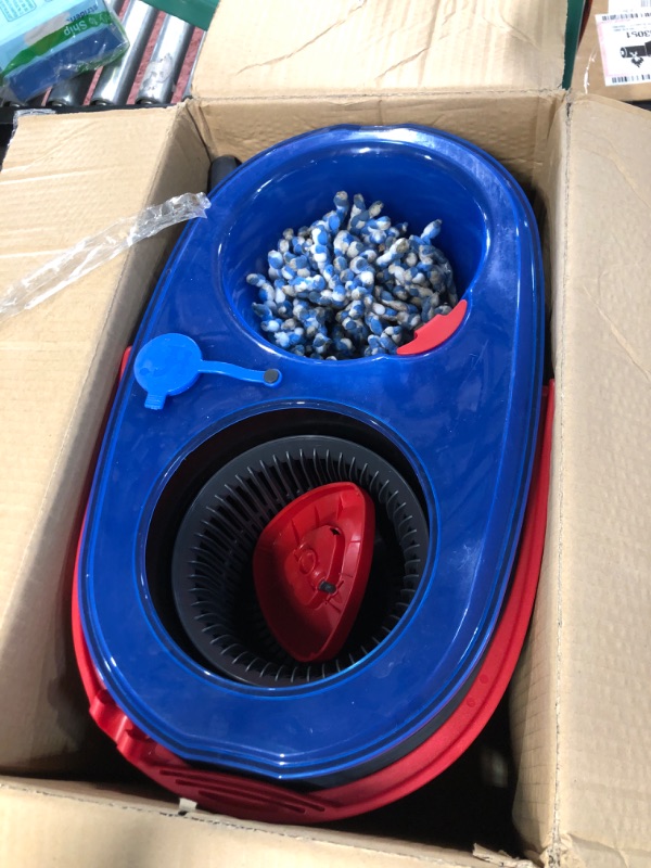 Photo 2 of **USED** **blue** O-Cedar EasyWring Microfiber Spin Mop and Bucket Cleaning System