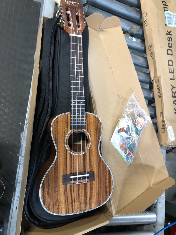 Photo 2 of **NEW** Hricane Concert Ukulele 23 Inch Koa Professional Hawaiian Ukuleles for Beginners with Gig Bag Strings Koa matte