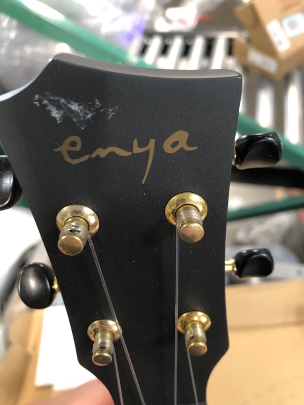 Photo 3 of **SCUFFED** Enya Soprano Ukulele 21 Inch Carbon Fiber Travel Ukelele 