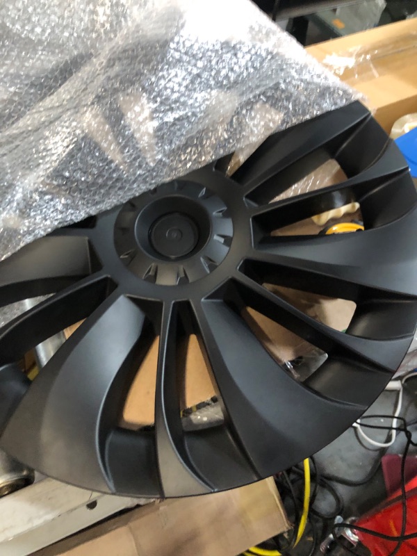 Photo 3 of Model y Wheel Covers 19 inch?4pcs Replacement Hub Caps Compatible with Tesla Model Y (19in Model y- Style 2)