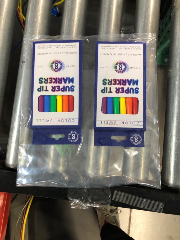 Photo 1 of Color Swell Super Tip Washable Marker Pack of 8 Vibrant Colors (2 PACK)