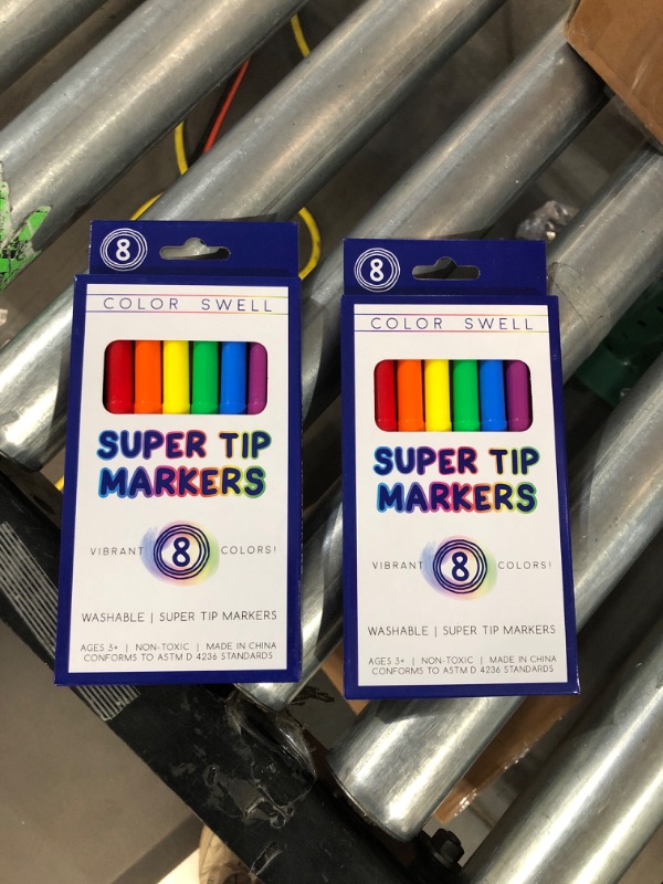 Photo 3 of Color Swell Super Tip Washable Marker Pack of 8 Vibrant Colors (2 PACK)