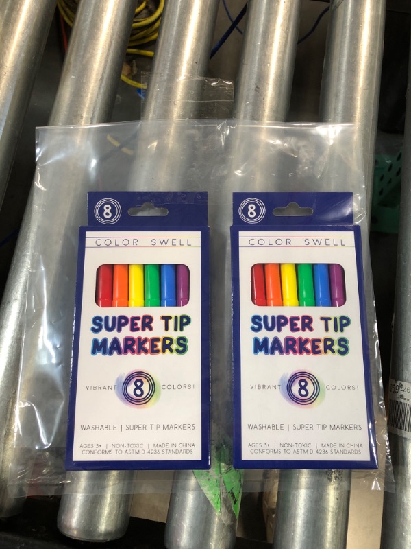 Photo 1 of Color Swell Super Tip Washable Marker Pack of 8 Vibrant Colors (2 PACK)