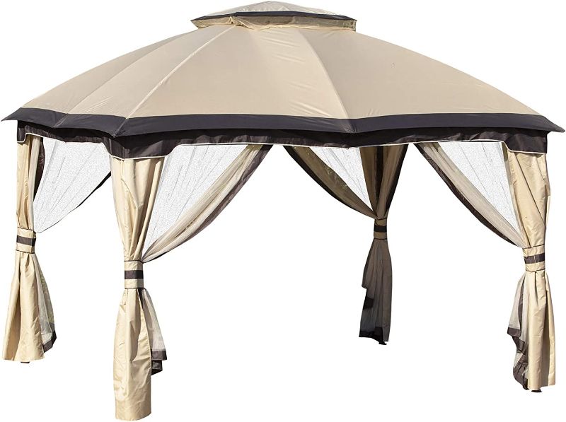 Photo 1 of **SEE NOTES**
Outsunny 12' x 10' 2-Level Outdoor Gazebo Canopy Tent for Patio