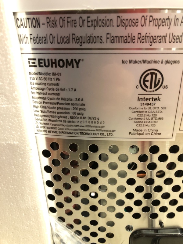 Photo 2 of EUHOMY Ice Maker Machine Countertop