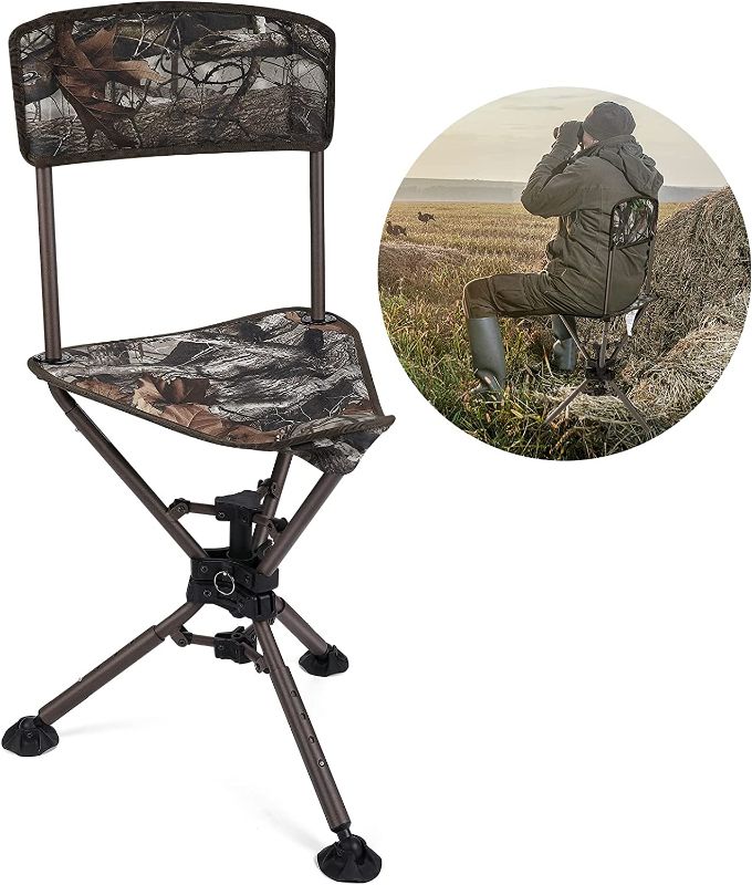 Photo 1 of  Tripod Swivel Hunting Chair with Backrest