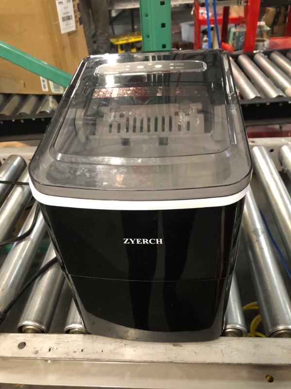 Photo 1 of *FOR PARTS ONLY - DOES NOT GET COLD * Zyerch Ice Maker Machine Countertop, 26lb Ice Per Day, Large or Small Ice Option, Black 