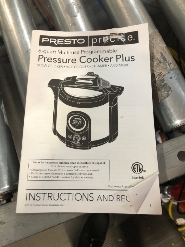 Photo 8 of ****PARTS ONLY**** 
Presto 6 Qt Electric Pressure Canner